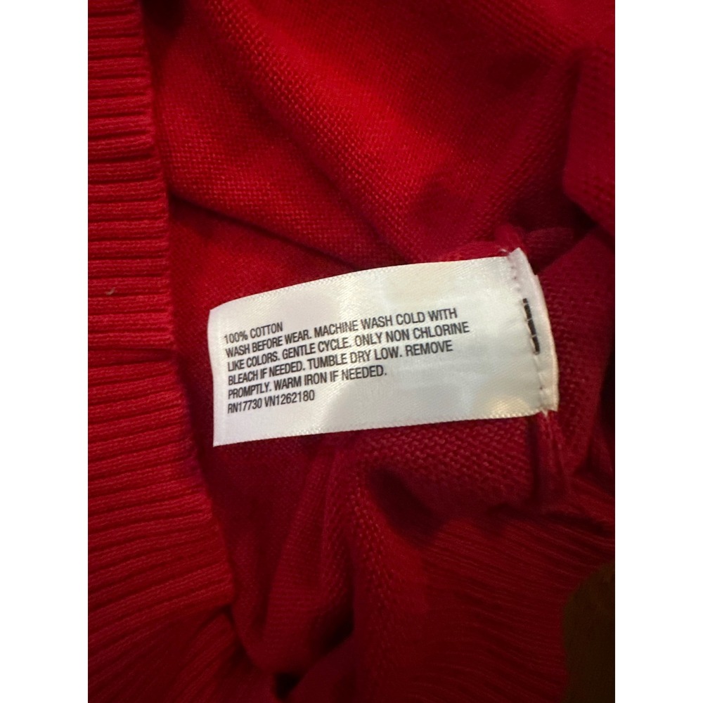 Cat & Jack Boys Red Textured Crewneck Cotton Sweater XL 14 NWT - Picture 4 of 6